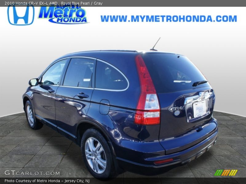 Royal Blue Pearl / Gray 2010 Honda CR-V EX-L AWD