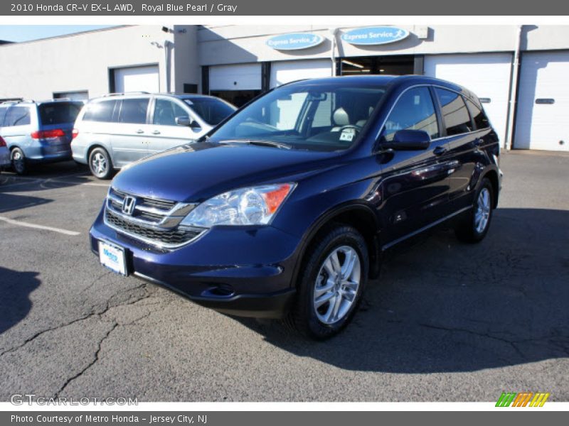 Royal Blue Pearl / Gray 2010 Honda CR-V EX-L AWD