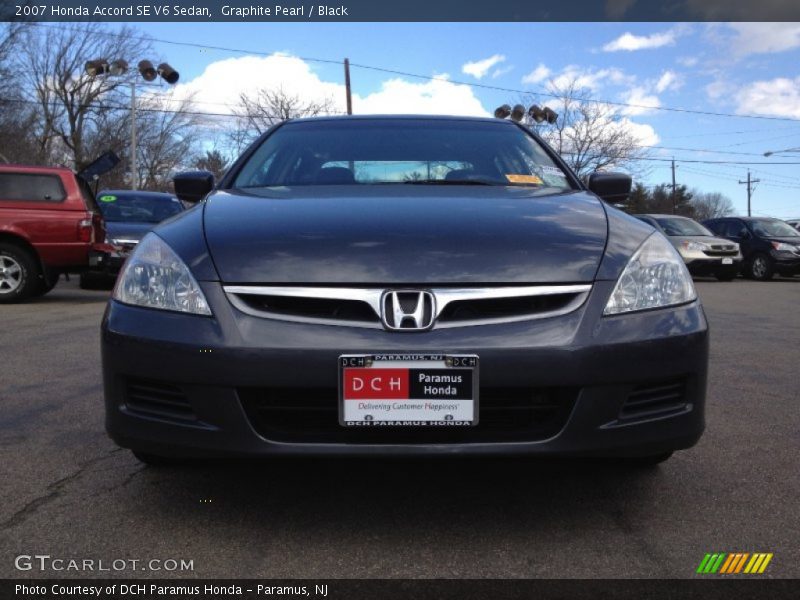 Graphite Pearl / Black 2007 Honda Accord SE V6 Sedan