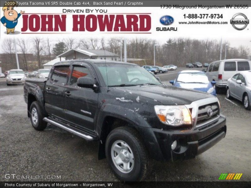 Black Sand Pearl / Graphite 2010 Toyota Tacoma V6 SR5 Double Cab 4x4
