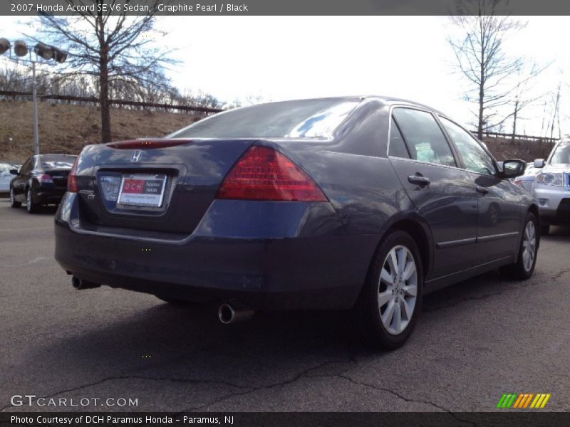 Graphite Pearl / Black 2007 Honda Accord SE V6 Sedan