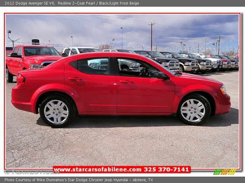 Redline 2-Coat Pearl / Black/Light Frost Beige 2012 Dodge Avenger SE V6