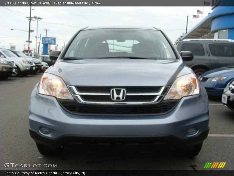 Glacier Blue Metallic / Gray 2010 Honda CR-V LX AWD
