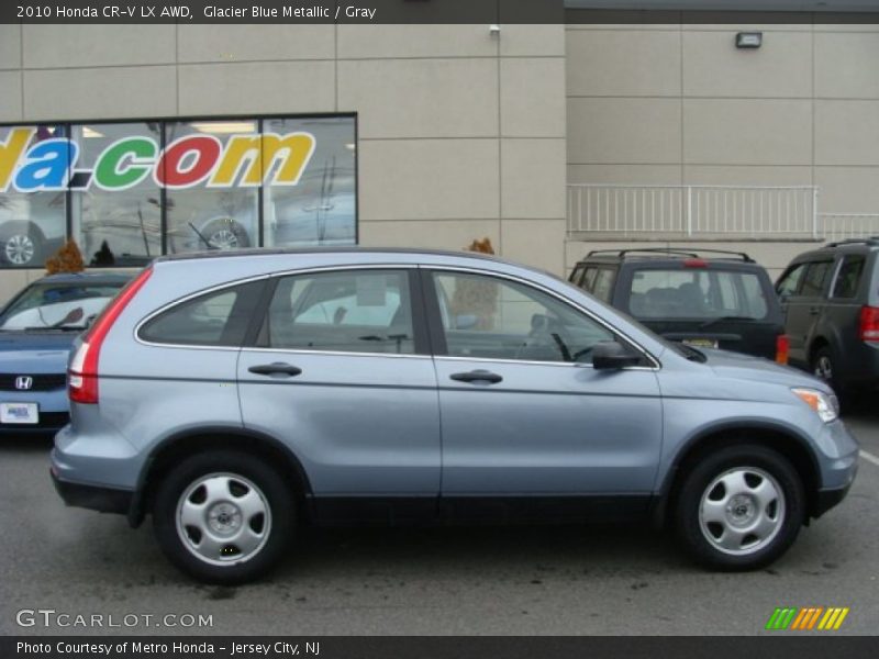 Glacier Blue Metallic / Gray 2010 Honda CR-V LX AWD
