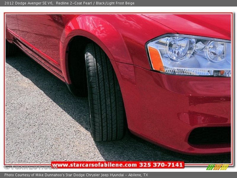 Redline 2-Coat Pearl / Black/Light Frost Beige 2012 Dodge Avenger SE V6