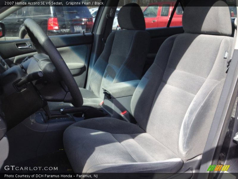 Graphite Pearl / Black 2007 Honda Accord SE V6 Sedan