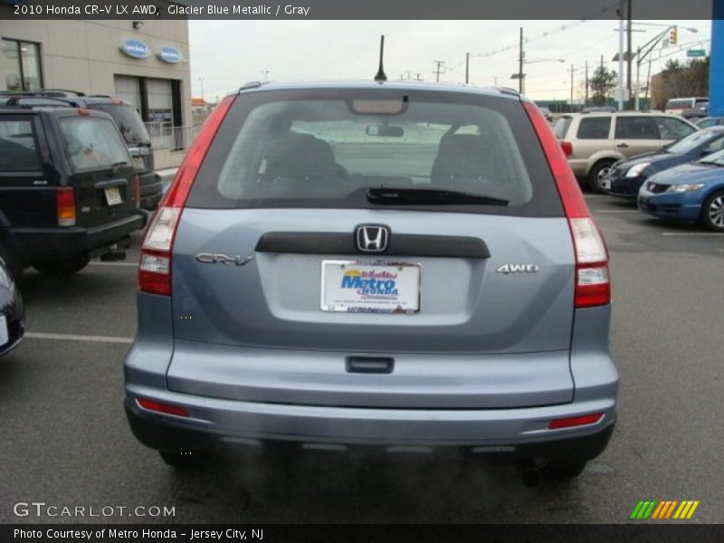 Glacier Blue Metallic / Gray 2010 Honda CR-V LX AWD