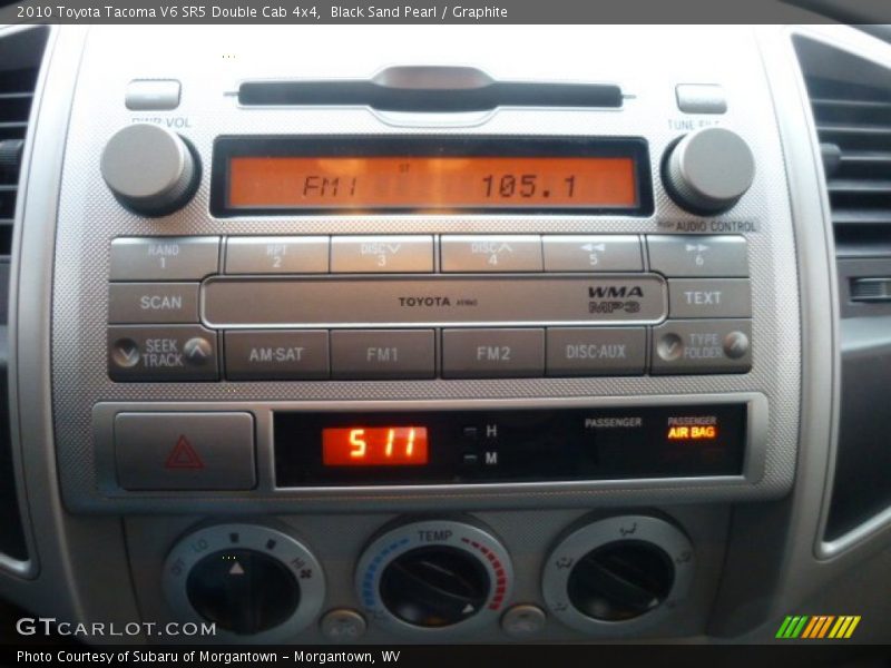 Black Sand Pearl / Graphite 2010 Toyota Tacoma V6 SR5 Double Cab 4x4