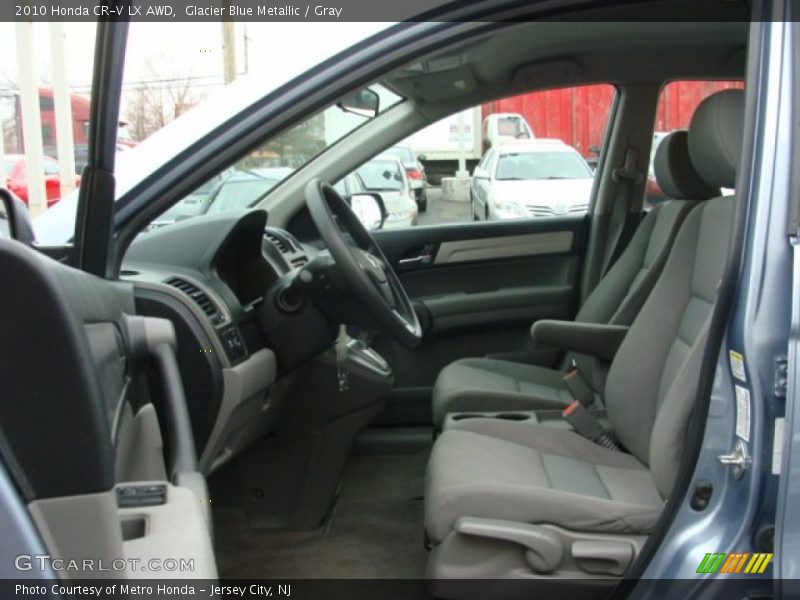 Glacier Blue Metallic / Gray 2010 Honda CR-V LX AWD