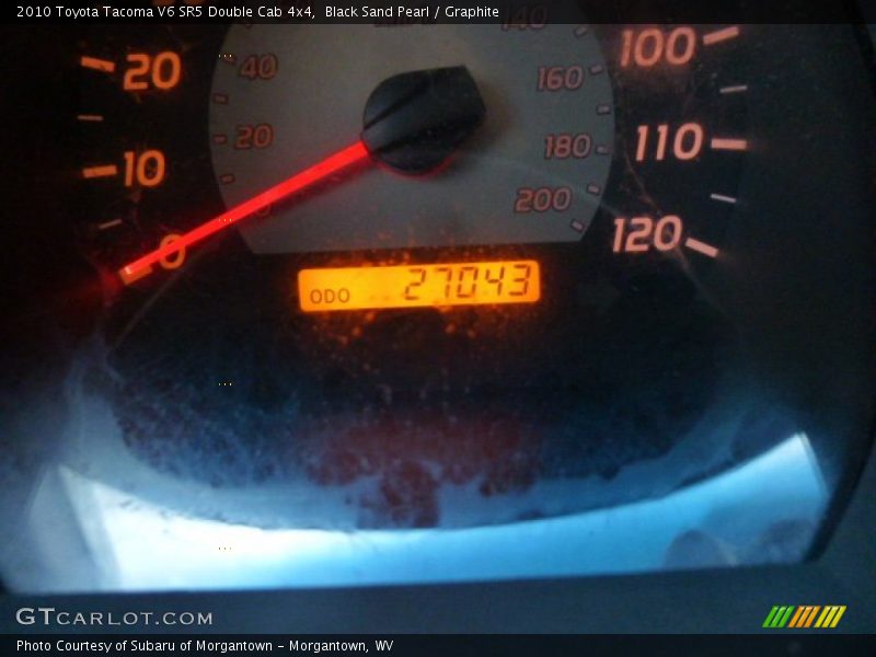 Black Sand Pearl / Graphite 2010 Toyota Tacoma V6 SR5 Double Cab 4x4