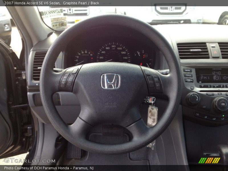 Graphite Pearl / Black 2007 Honda Accord SE V6 Sedan