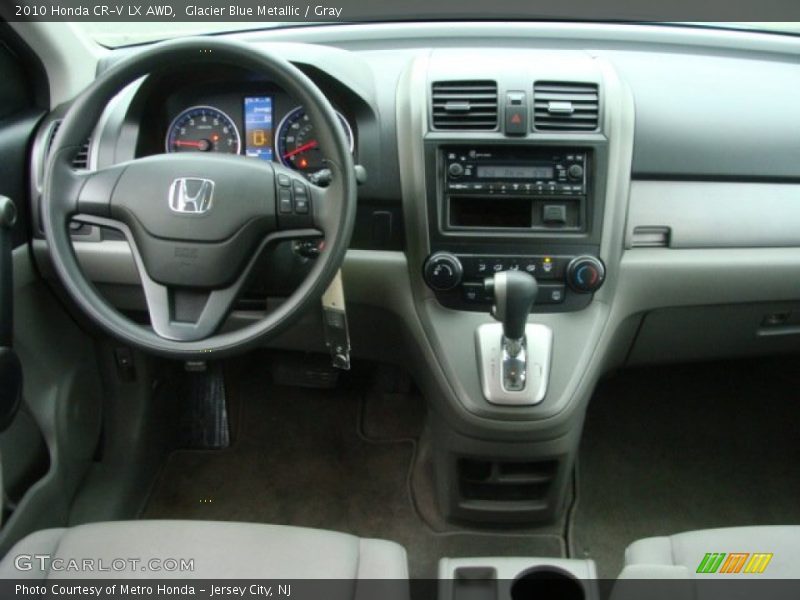 Glacier Blue Metallic / Gray 2010 Honda CR-V LX AWD