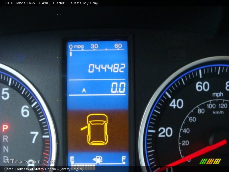 Glacier Blue Metallic / Gray 2010 Honda CR-V LX AWD