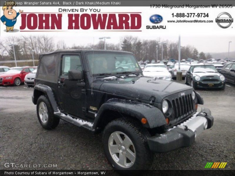 Black / Dark Khaki/Medium Khaki 2008 Jeep Wrangler Sahara 4x4