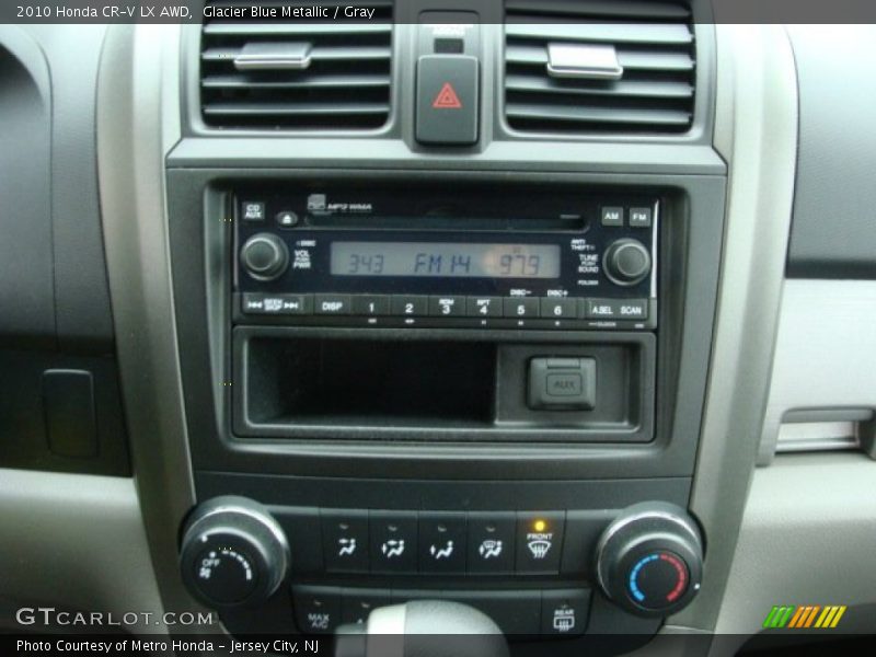 Glacier Blue Metallic / Gray 2010 Honda CR-V LX AWD