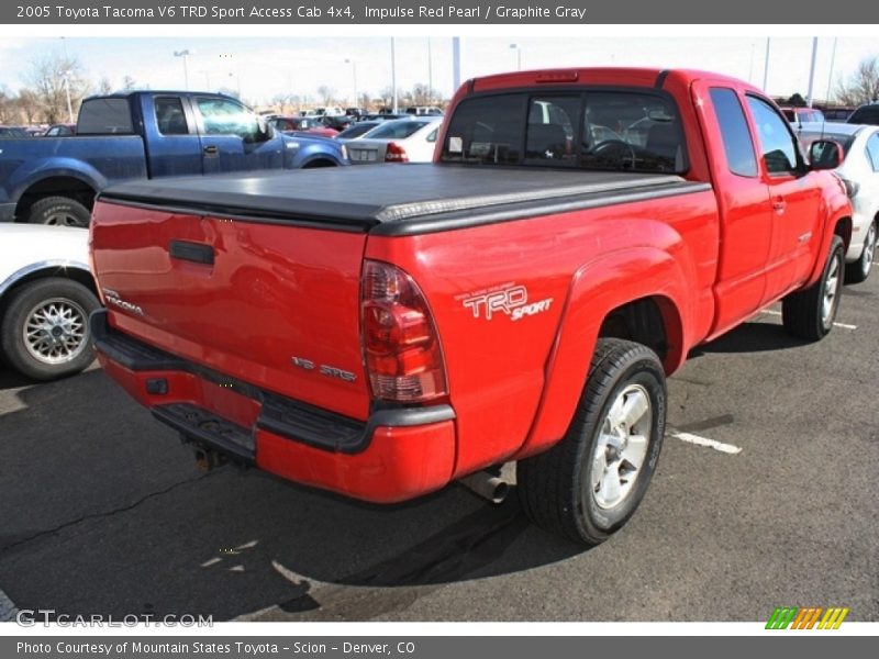 Impulse Red Pearl / Graphite Gray 2005 Toyota Tacoma V6 TRD Sport Access Cab 4x4