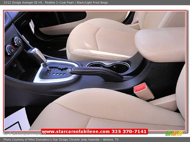 Redline 2-Coat Pearl / Black/Light Frost Beige 2012 Dodge Avenger SE V6