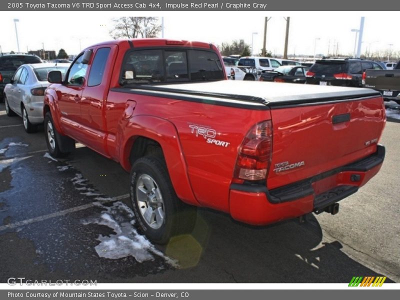 Impulse Red Pearl / Graphite Gray 2005 Toyota Tacoma V6 TRD Sport Access Cab 4x4