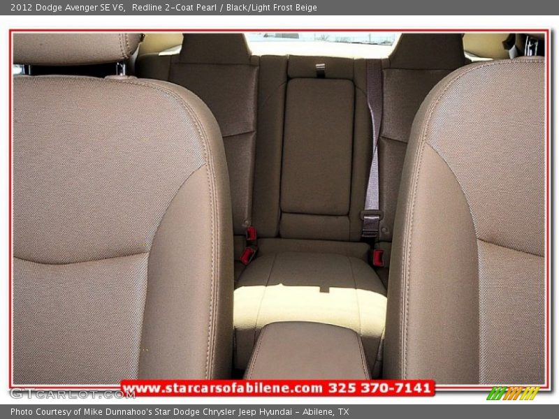 Redline 2-Coat Pearl / Black/Light Frost Beige 2012 Dodge Avenger SE V6