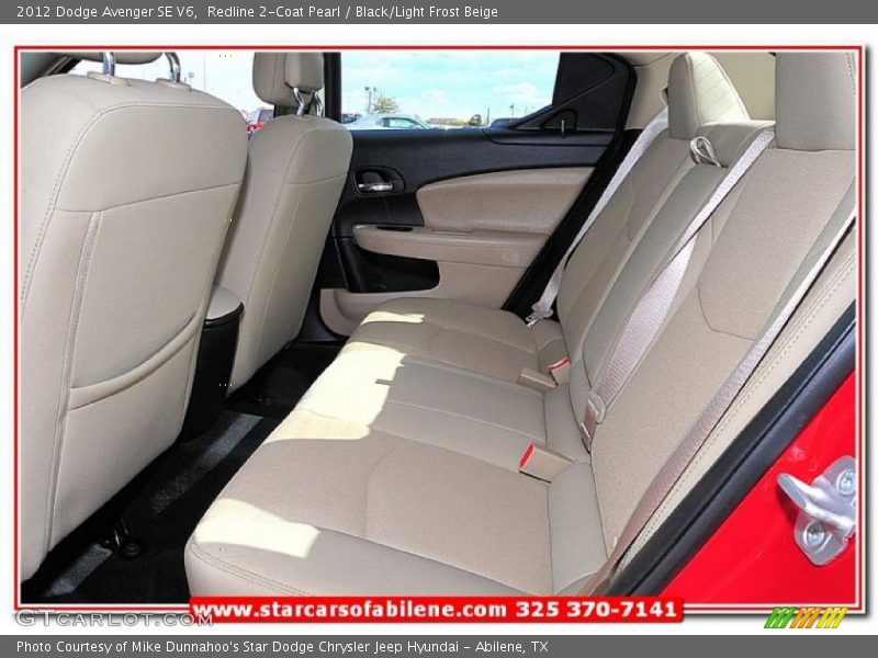 Redline 2-Coat Pearl / Black/Light Frost Beige 2012 Dodge Avenger SE V6