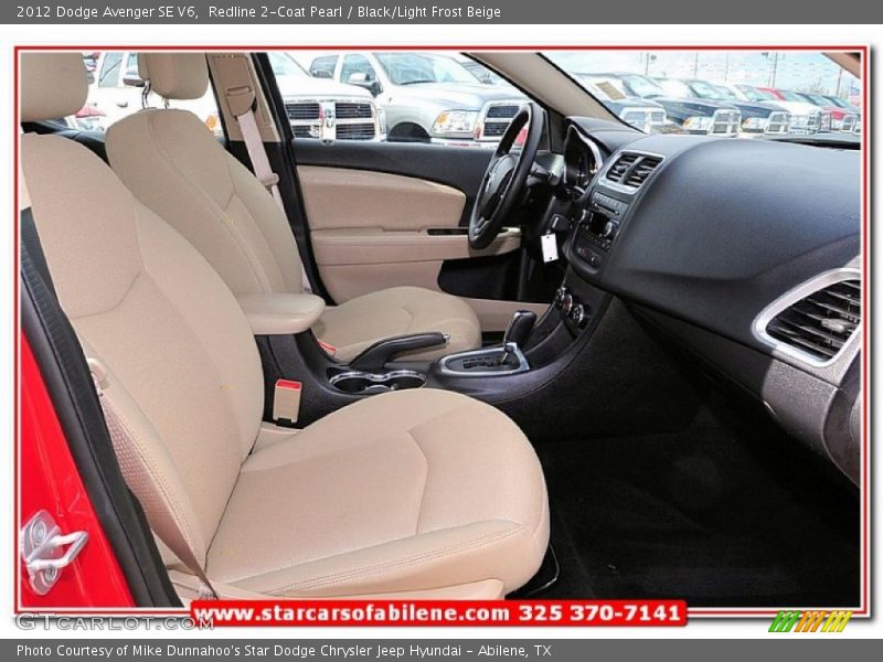 Redline 2-Coat Pearl / Black/Light Frost Beige 2012 Dodge Avenger SE V6