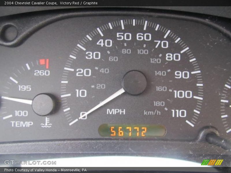 Victory Red / Graphite 2004 Chevrolet Cavalier Coupe
