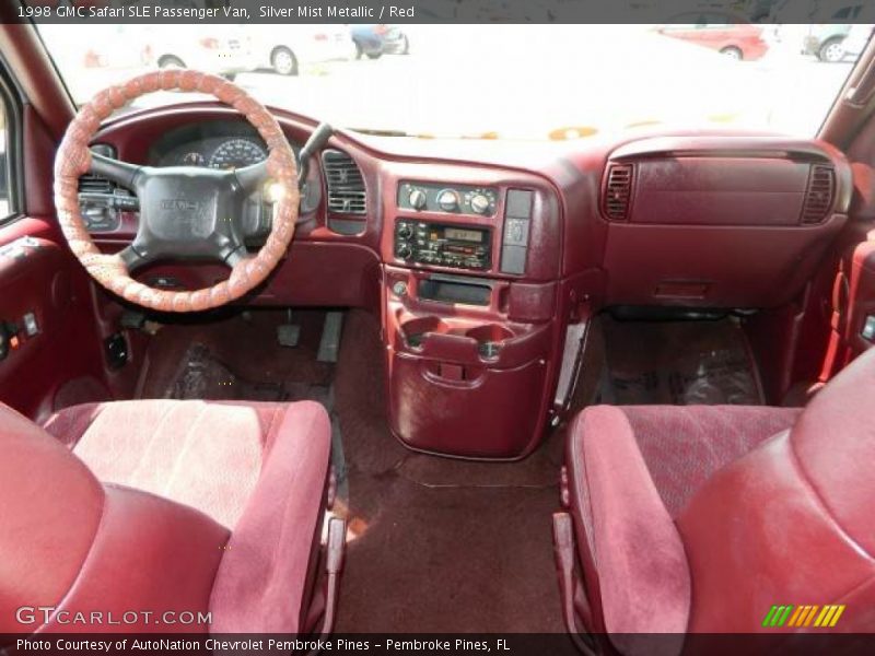 Silver Mist Metallic / Red 1998 GMC Safari SLE Passenger Van