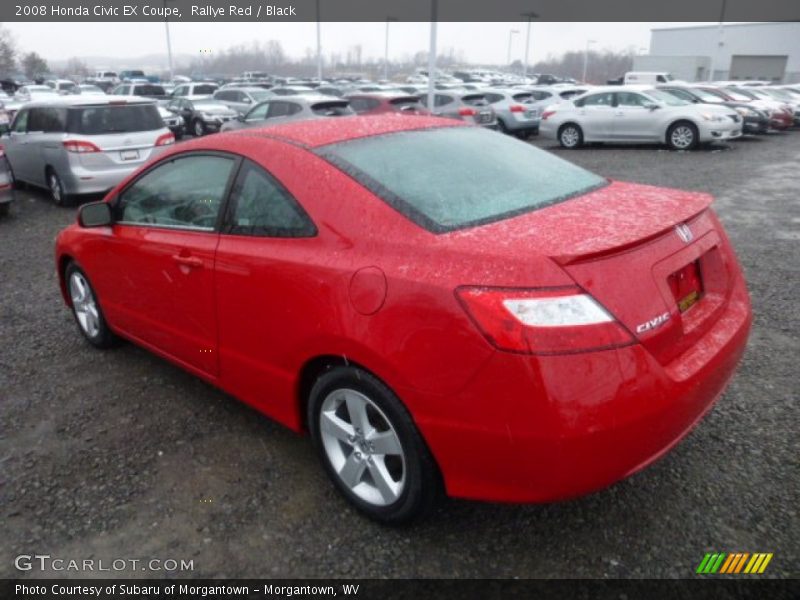 Rallye Red / Black 2008 Honda Civic EX Coupe