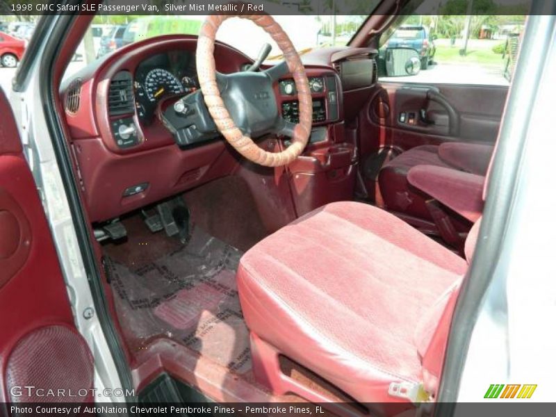 Silver Mist Metallic / Red 1998 GMC Safari SLE Passenger Van