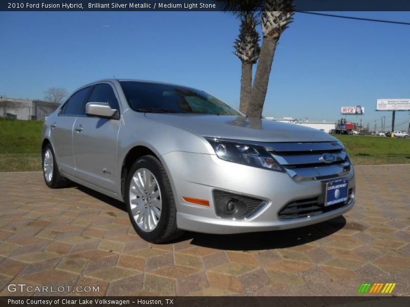 Brilliant Silver Metallic / Medium Light Stone 2010 Ford Fusion Hybrid