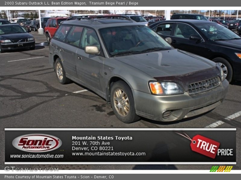 Titanium Beige Pearl / Beige 2003 Subaru Outback L.L. Bean Edition Wagon