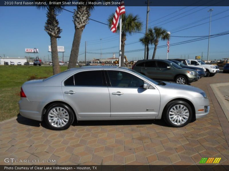 Brilliant Silver Metallic / Medium Light Stone 2010 Ford Fusion Hybrid