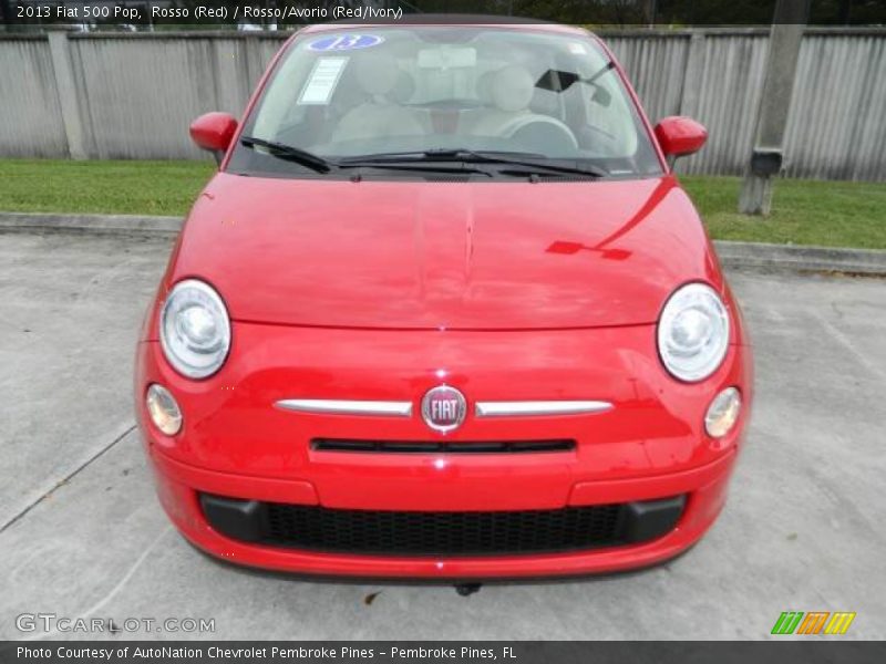 Rosso (Red) / Rosso/Avorio (Red/Ivory) 2013 Fiat 500 Pop