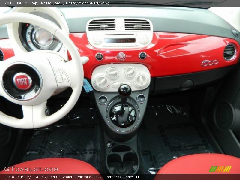 Rosso (Red) / Rosso/Avorio (Red/Ivory) 2013 Fiat 500 Pop