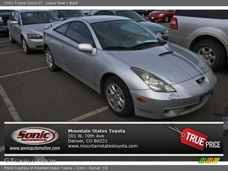 Liquid Silver / Black 2001 Toyota Celica GT