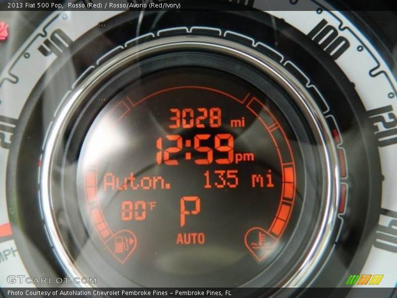 Rosso (Red) / Rosso/Avorio (Red/Ivory) 2013 Fiat 500 Pop