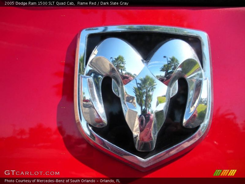 Flame Red / Dark Slate Gray 2005 Dodge Ram 1500 SLT Quad Cab