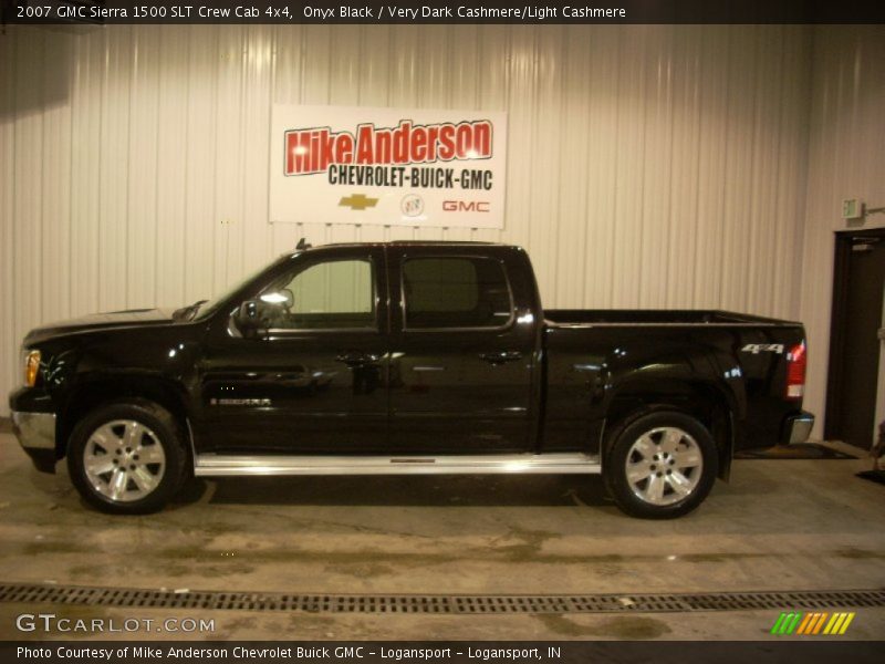 Onyx Black / Very Dark Cashmere/Light Cashmere 2007 GMC Sierra 1500 SLT Crew Cab 4x4