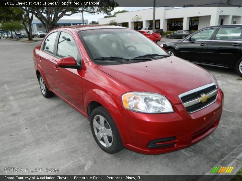 Sport Red / Charcoal 2011 Chevrolet Aveo LT Sedan