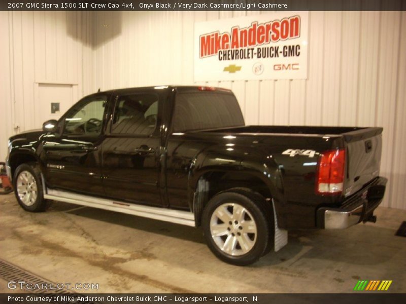 Onyx Black / Very Dark Cashmere/Light Cashmere 2007 GMC Sierra 1500 SLT Crew Cab 4x4