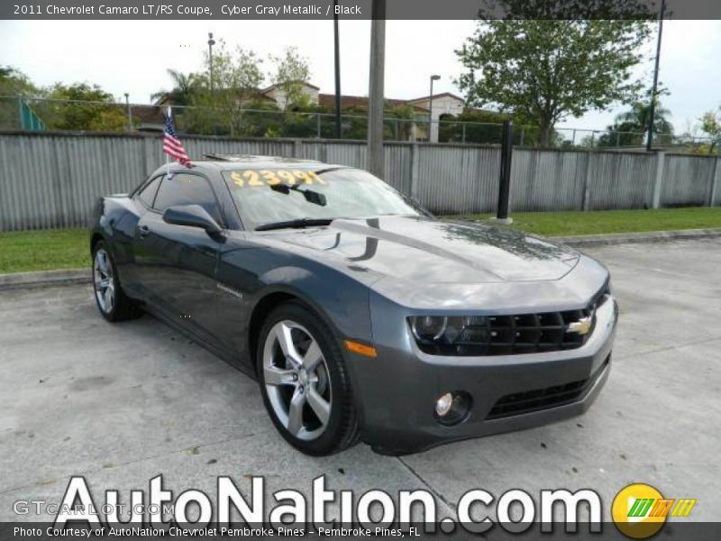 Cyber Gray Metallic / Black 2011 Chevrolet Camaro LT/RS Coupe