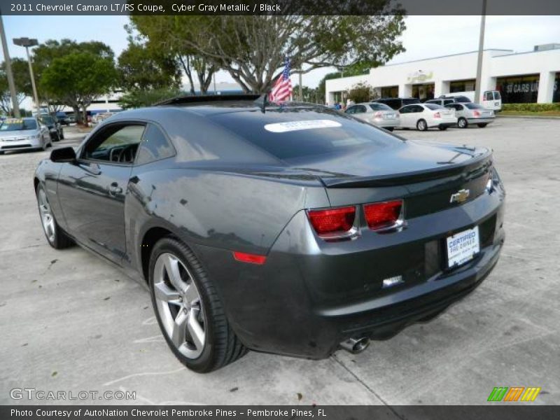 Cyber Gray Metallic / Black 2011 Chevrolet Camaro LT/RS Coupe