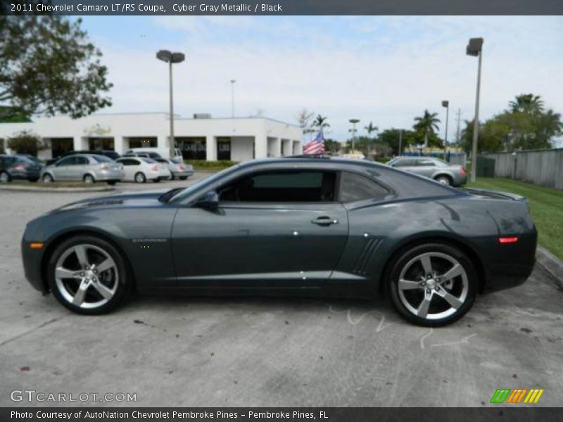 Cyber Gray Metallic / Black 2011 Chevrolet Camaro LT/RS Coupe