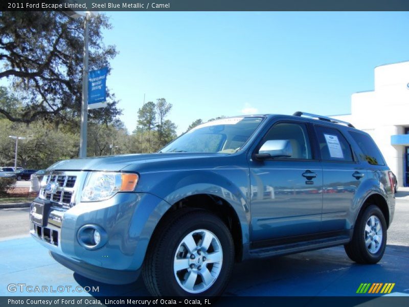 Steel Blue Metallic / Camel 2011 Ford Escape Limited