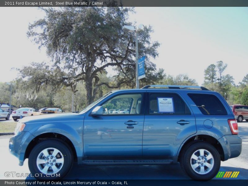 Steel Blue Metallic / Camel 2011 Ford Escape Limited