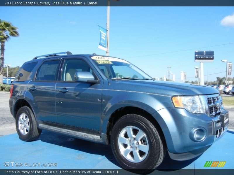 Steel Blue Metallic / Camel 2011 Ford Escape Limited