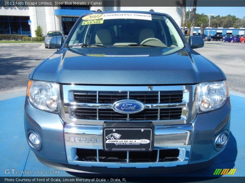 Steel Blue Metallic / Camel 2011 Ford Escape Limited