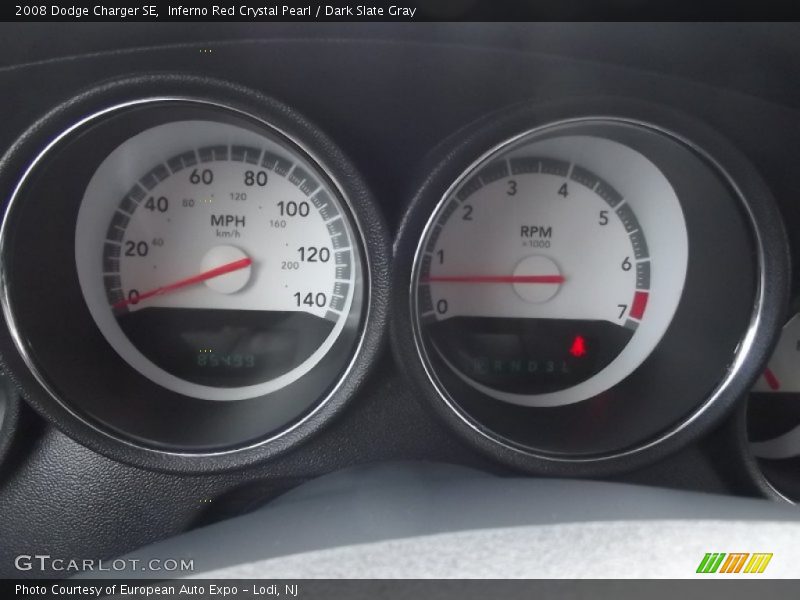 Inferno Red Crystal Pearl / Dark Slate Gray 2008 Dodge Charger SE