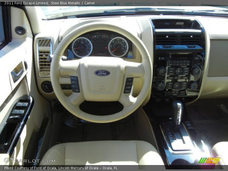 Steel Blue Metallic / Camel 2011 Ford Escape Limited