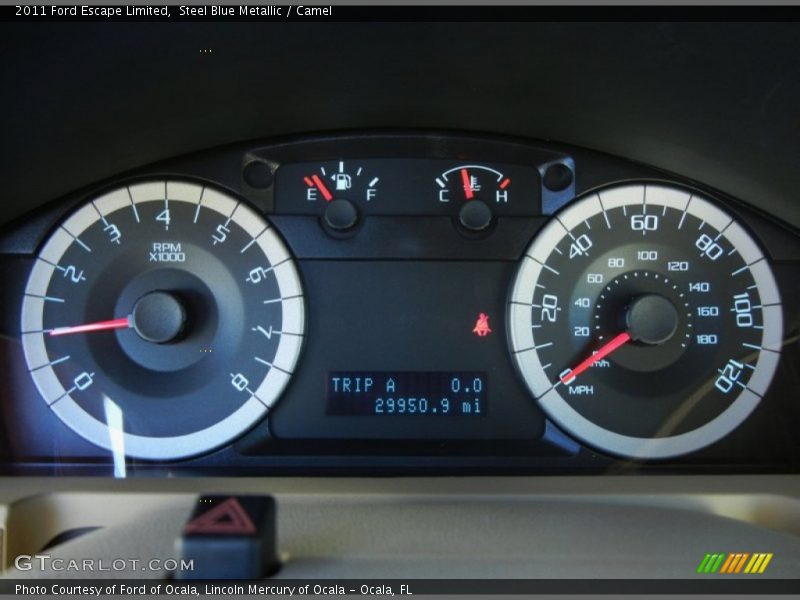 Steel Blue Metallic / Camel 2011 Ford Escape Limited